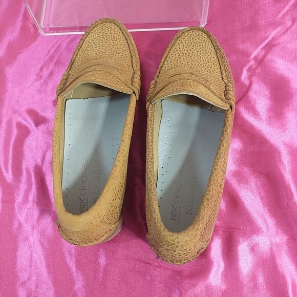 Sebago Women's SZ 6M Leather Brown/Tan Classic Penny Loafer Flat - Picture 6 of 9